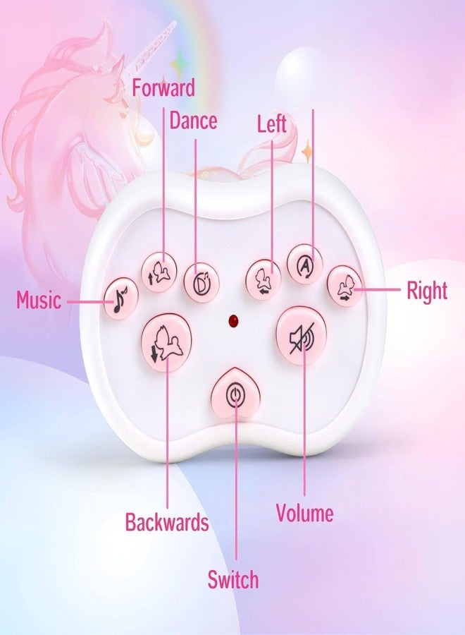 Gemcza Remote Control Unicorn Robot Pet Toy for Girls Ages 3-8 - Interactive Walking Singing Dancing Unicorn with Lights - Pink Birthday Gift for 4 5 6 7 Year Old Kids & Toddlers - Image 4